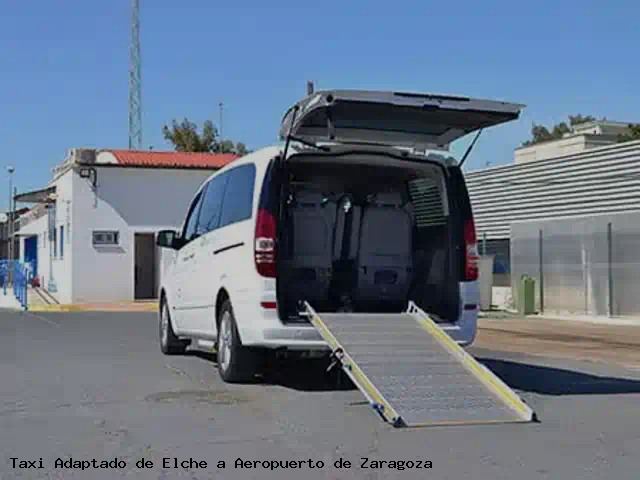 Taxi accesible de Aeropuerto de Zaragoza a Elche